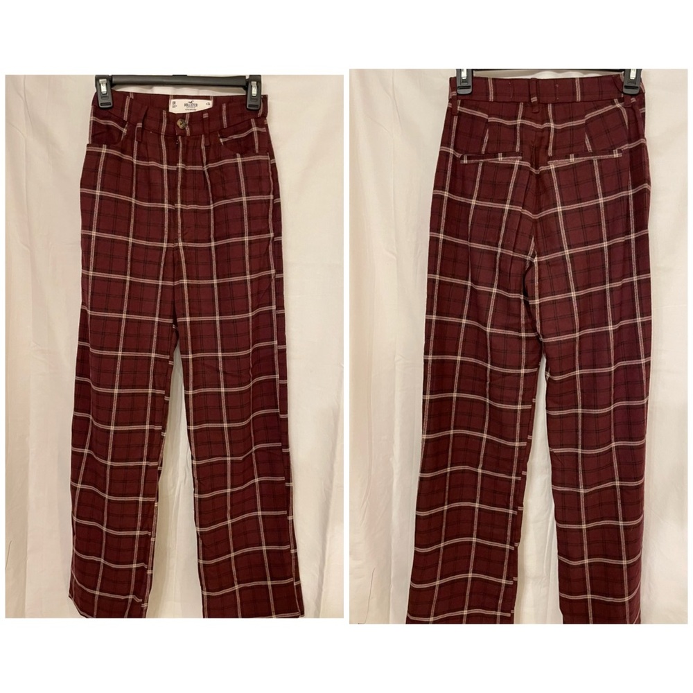 Plaid High Rise Pants from Hollister